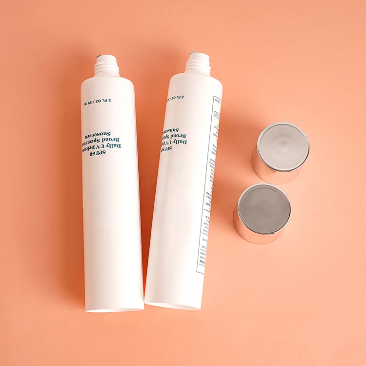 D30mm White Five-layer HDPE Cosmetic Tube Can Be Added to Biodegradable Green PE Material Lotion Cream Container With Screw Cap