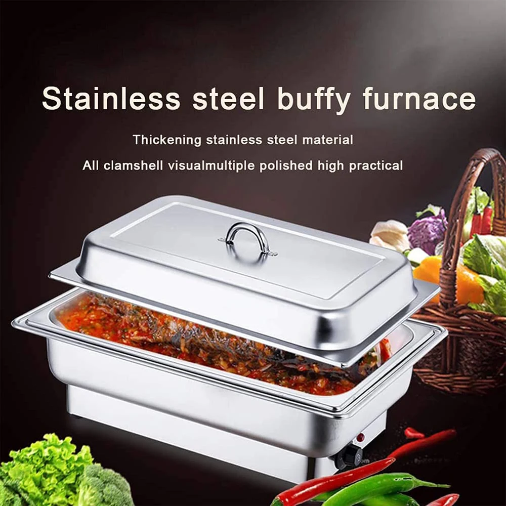 Wholesale Restaurant Hotel Equipment Adjustable Temperature Electric Chafing Dish Buffet Food Warmer Set Food Heater For Party