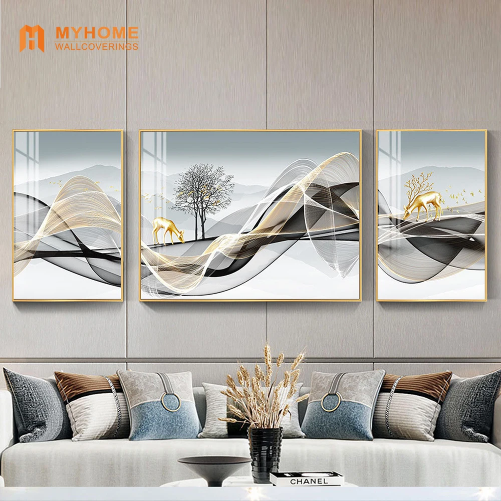 Living Room Hotel Wall Decor Diamond 3d crystal porcelain art painting