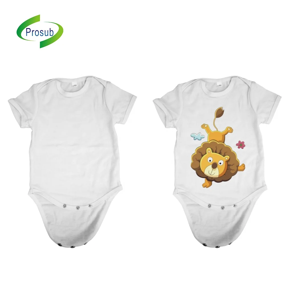 Prosub сублимационная пустая детская одежда с пользовательским принтом, простые полиэфирные комбинезоны для новорожденных, сублимационная детская одежда