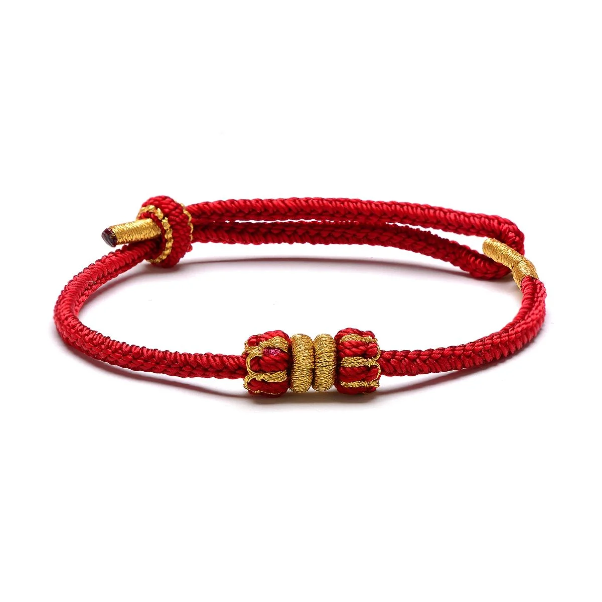 Hand woven eight-strand braided 3mm 2mm bracelet can be customized Chinese elements bracelet with wear gold accessories