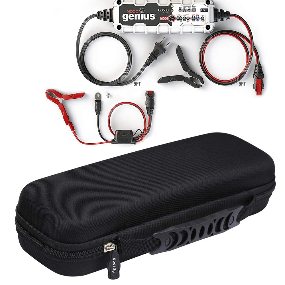 Hard Travel Carrying Case for NOCO Genius G3500 6V/12V 3.5A UltraSafe Smart Battery EVA Charger CASE