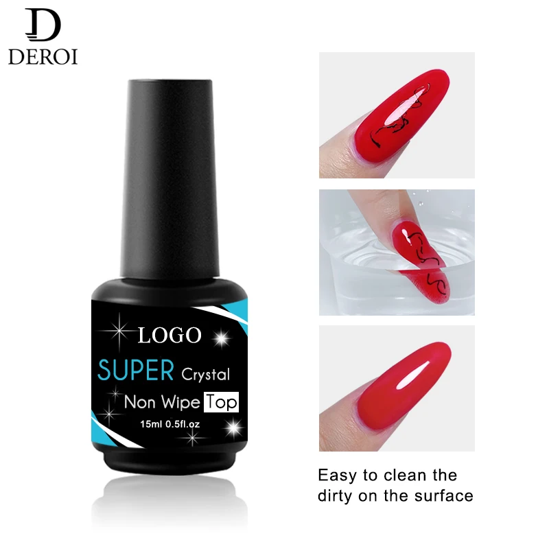 High Quality SUPER CRYSTAL Non Wipe Top Long-Lasting HIGH VISCOSITY TOP COAT OEM/ODM Available