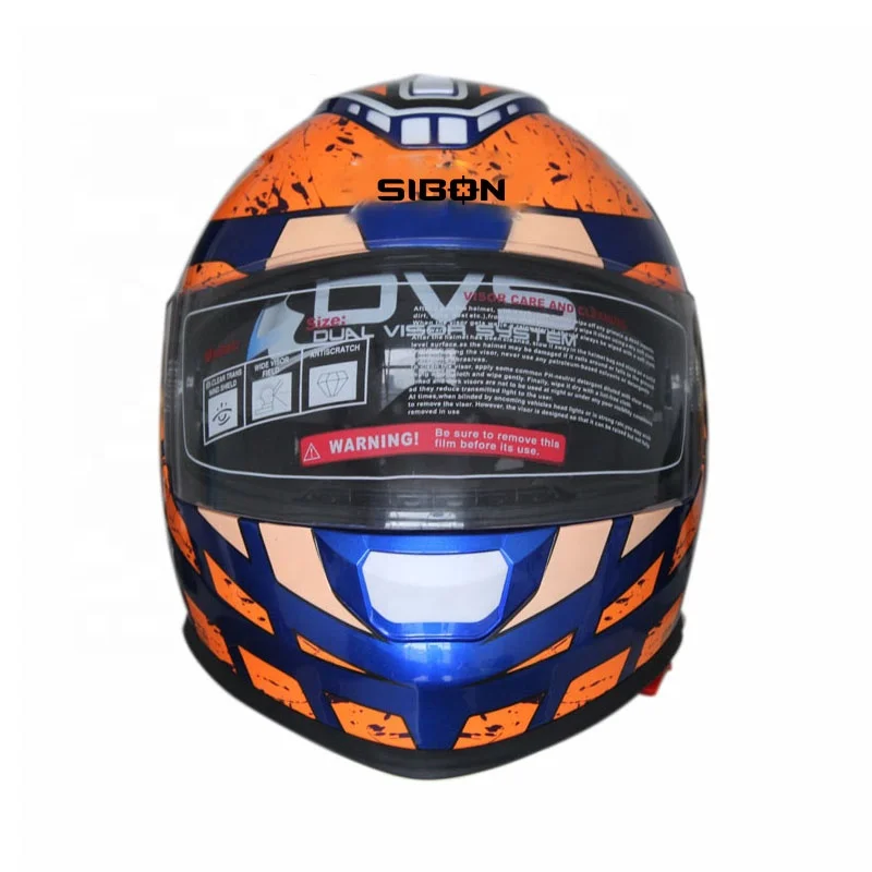SIBON B0820106 DOT ECE ABS shell washable liner double visor helmet full face motorcycle for adult