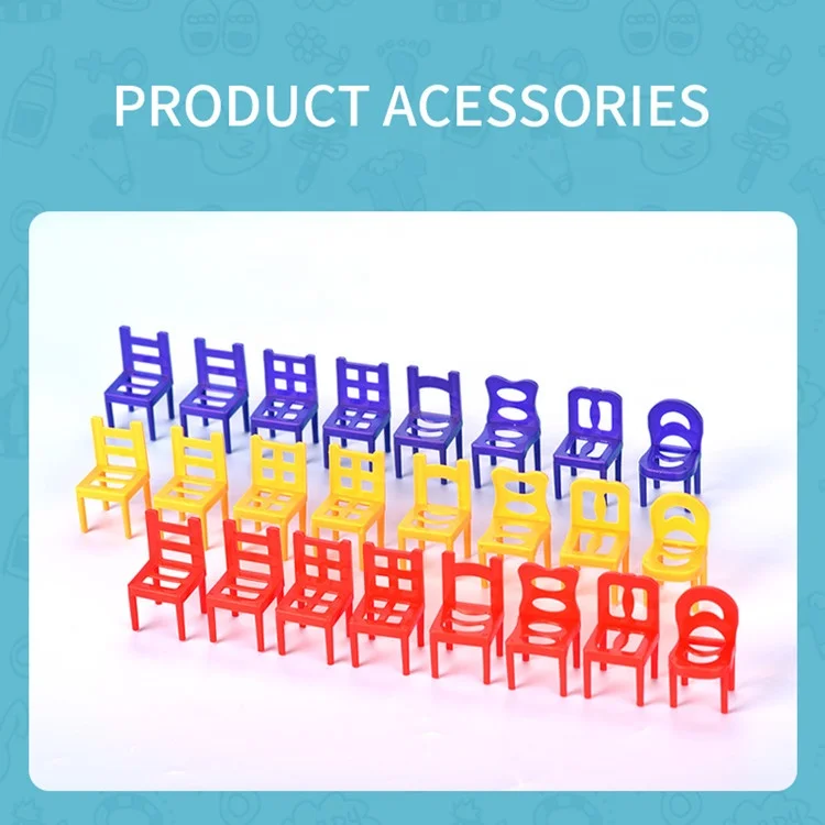 brain battle plastic educational interactive balance stacking chairs game