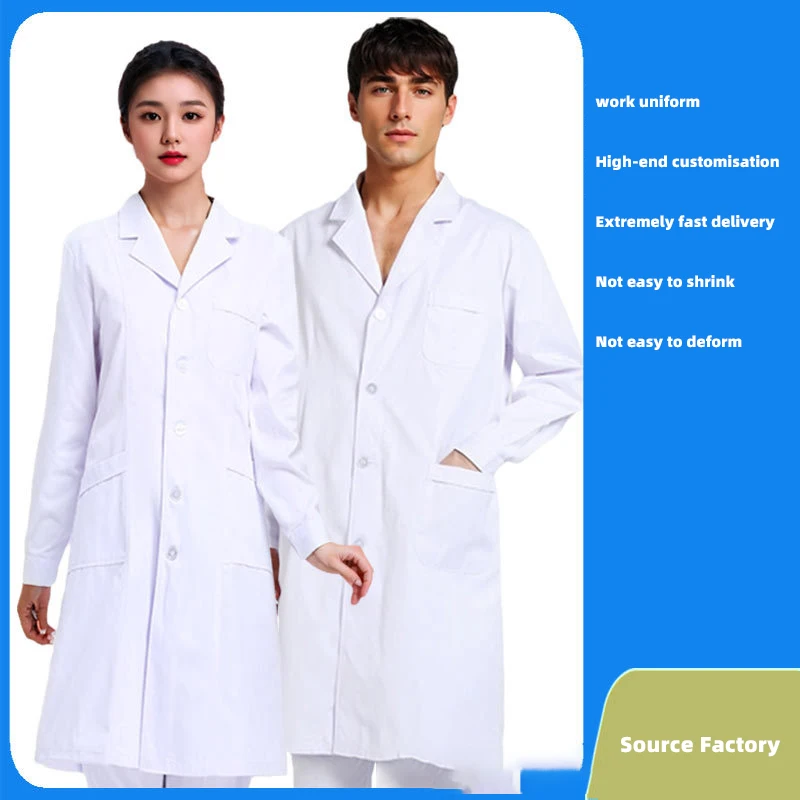 High Quality Hospital Doctors Surgical Clinic Overalls Lab Coat Hospital White Gowns underscrub
