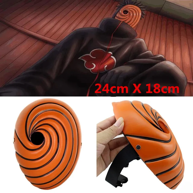 Hot Cosplay Resin Party Masks Halloween Three-eye Mask Gift  Tobi Obito Akatsuki Ninja Madara Party Anime Uchiha Mask