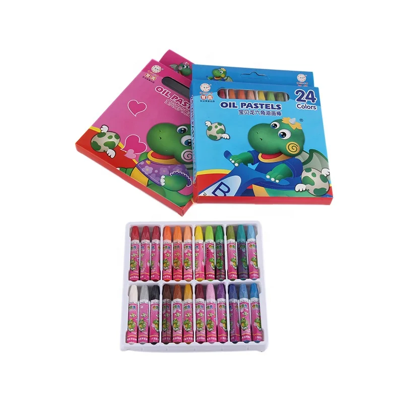 8 Color Six Corner Shape Oil Pastel