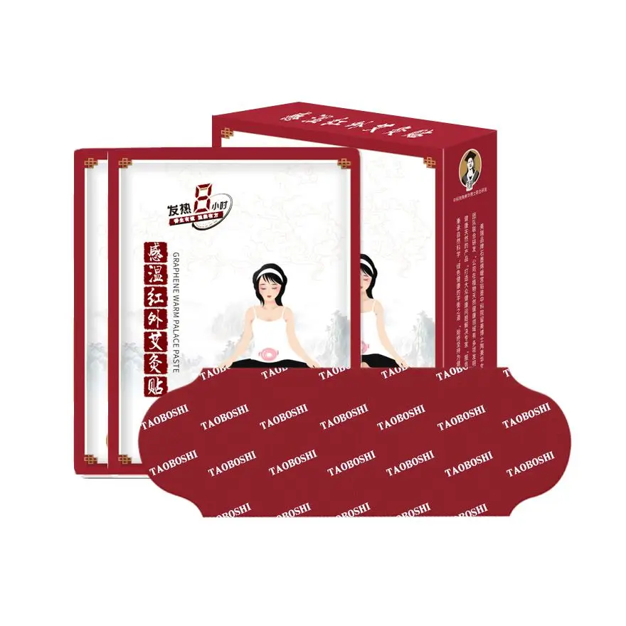 Hot selling  long time warming pain relief self heating moxibustion patch far infrared plaster patch