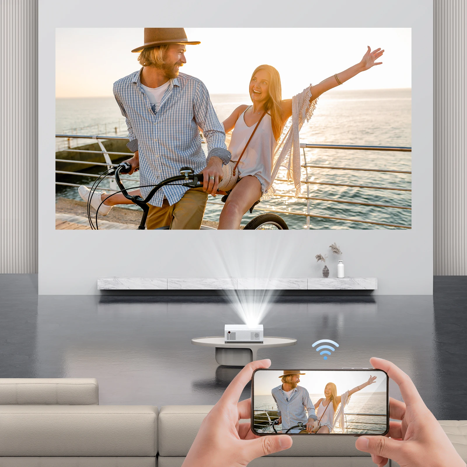 Yaber Projector with 5G WiFi and BT 5.1 1080P Resolution 4K Home Office Beamer with Tripod Bag Ready Proyector stock in US EU