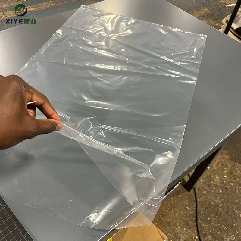 customized large transparent 20 to 60 microns recycle gussetted ldpe plastic pe flat bags