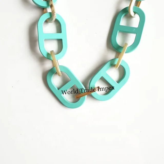 
New fashion buffalo horn chain necklace for women 