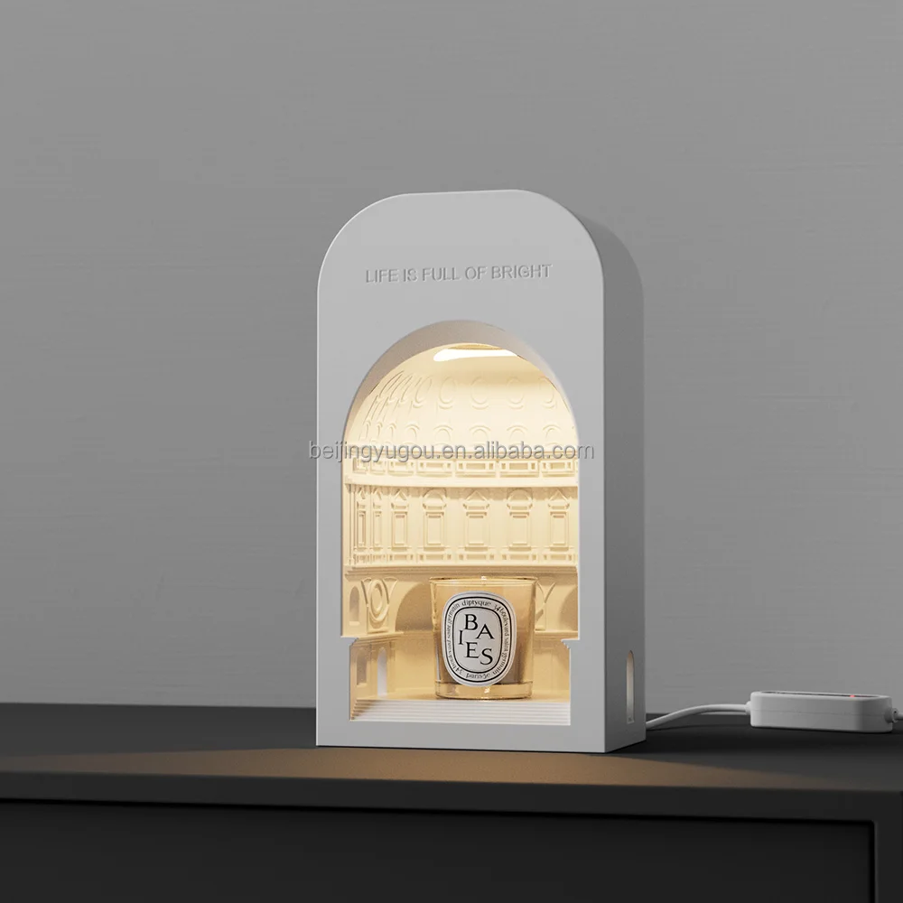 Newly Released Cement Wax Melting Lamp Concrete Electric Scented Wax Melts Decorative Lamp Customized Logo for Home Decoration