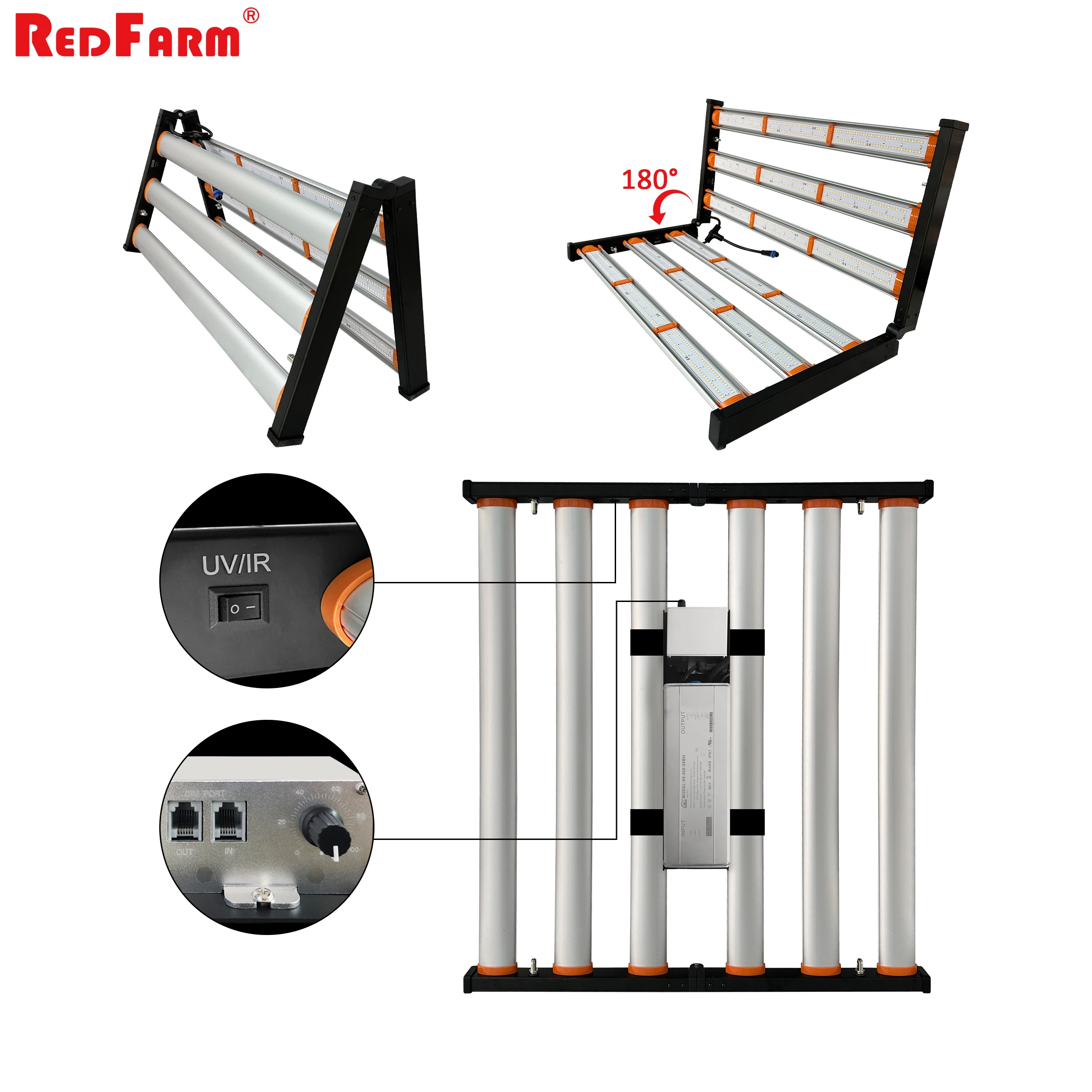 Redfarm light free shipping led grow light indoor led grow for indoor plants 480 watt lm301h evo bar led grow light