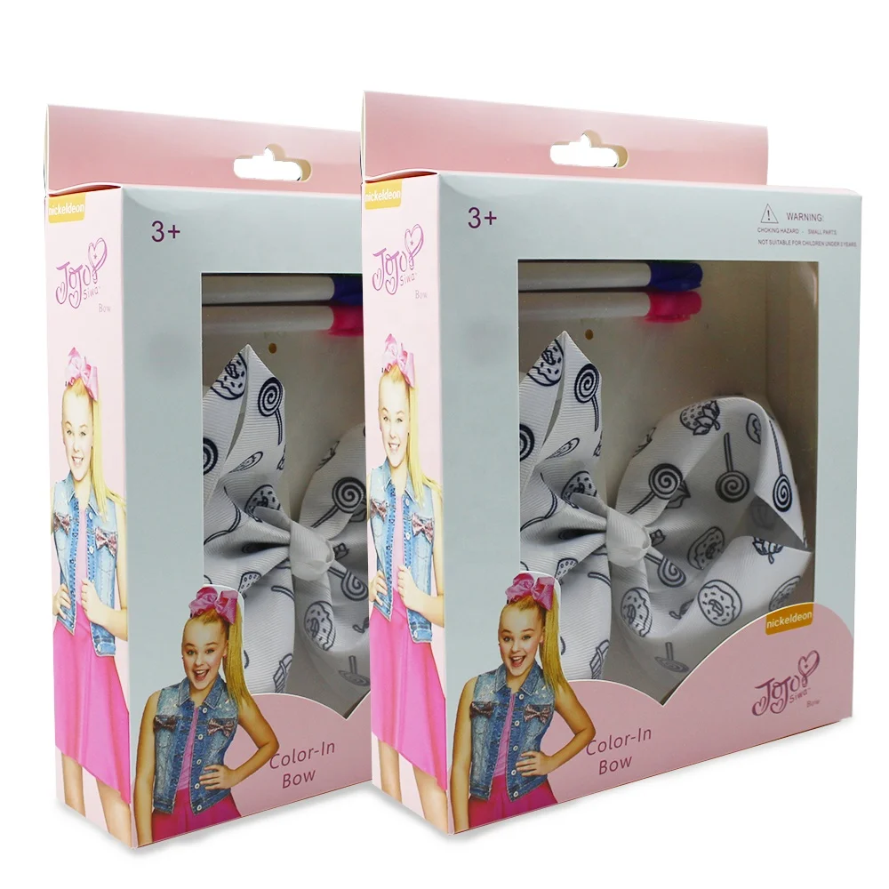 8 inch JOJO siwa hair bows for girls Handmade Boutique Hair Clip Children Hair Accessories DIY coloring for  lollipops