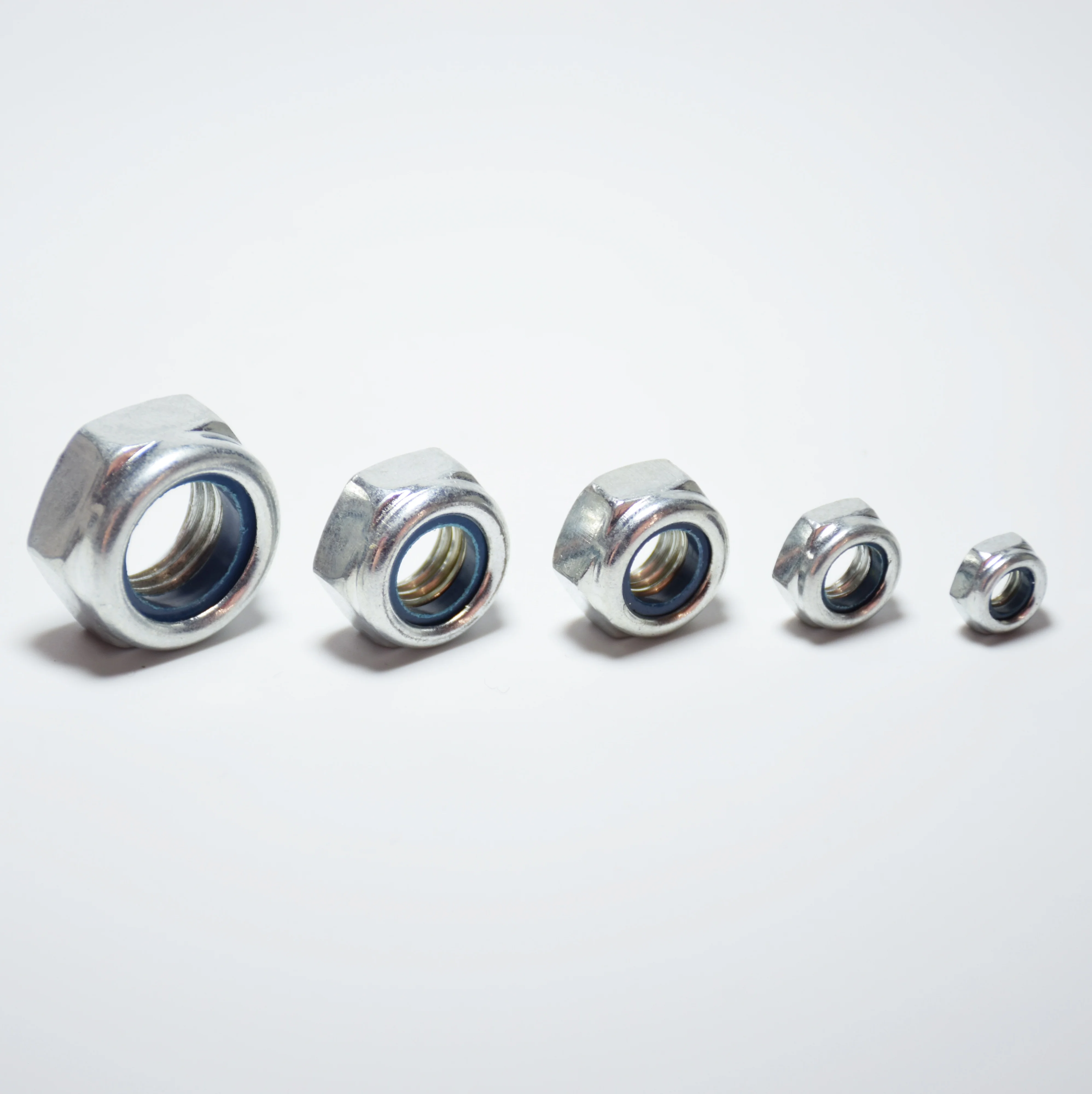 Low Price Mild Steel Nylon Lock Nut Zinc Plated DIN 985 Locking Nuts Factory Price Supply