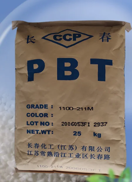 Good electrical properties Weather resistance and UV resistance Easy to process Virgin PBT resin raw material particles