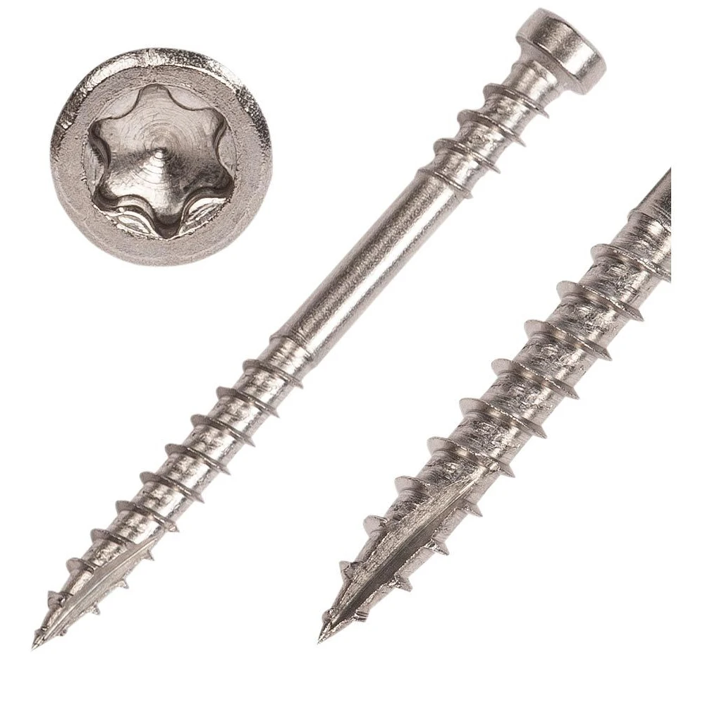 Wingtip 10 Stainless Deck Screws 10Gx45Mm Star Head Drive 2 12 Ph2 8X2 Ceramic Coated Decking Screws