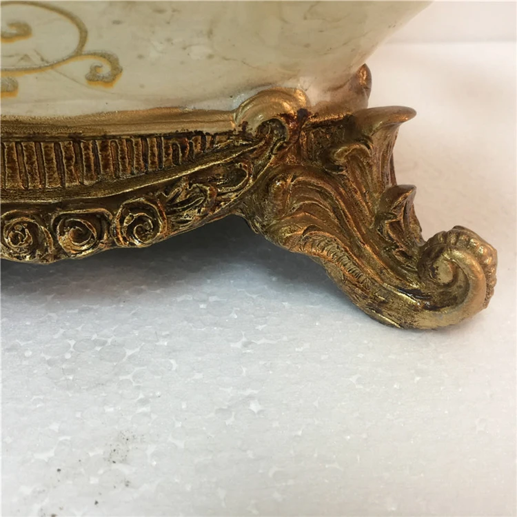 Frp Home Decoration Accessories Resin Fruit Bowl For Living Room