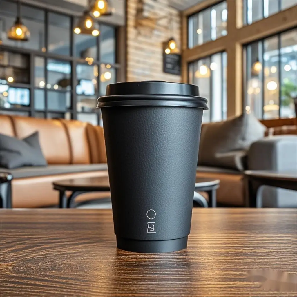 Logo Design 8 10 12 16 20 22Oz Double Wall Paper Cup For Hot Drinks Custom Disposable Printed Paper Coffee Cup