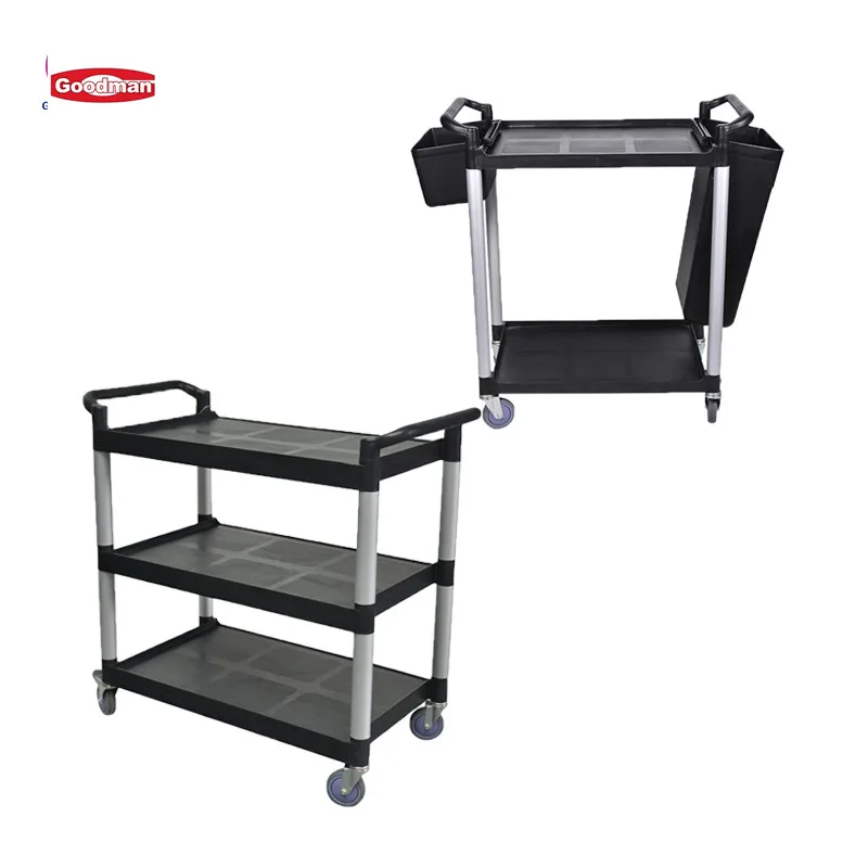 Wholesale 2 Layer Utility Industrial Service Trolley Cart With Storage Tote Box