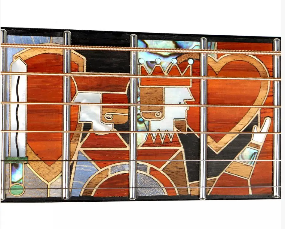 Superior Sevillana 1904 Unique Poker Design Concept High End Acoustic Guitars Full Solid Exquisite Engraving Best OEM