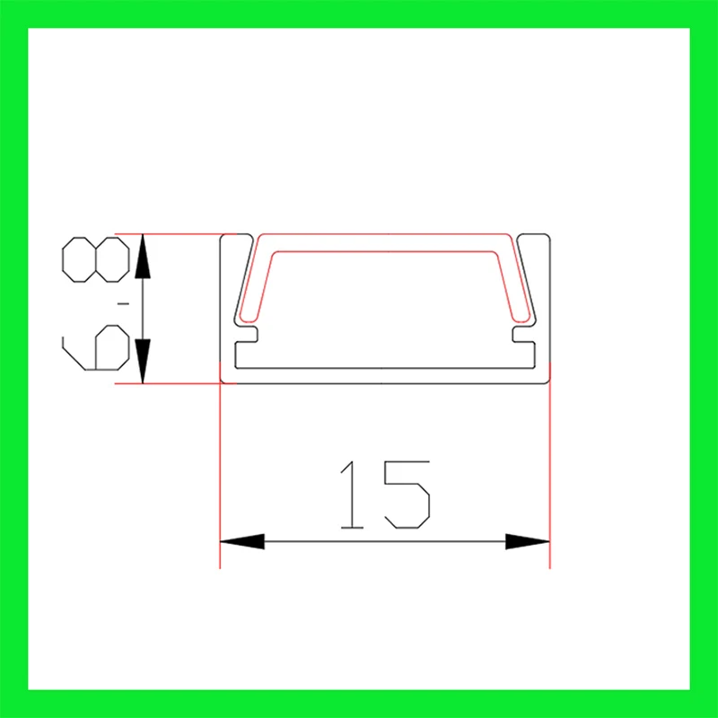LED Light channel U aluminum profiles small size factory made it U 15*10mm