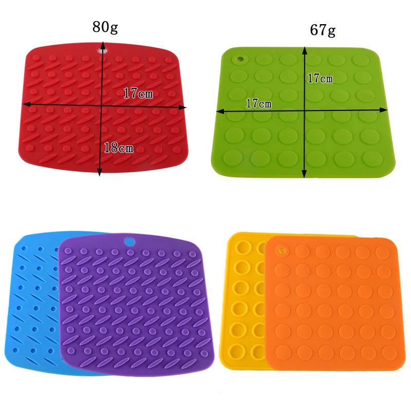 KitchenBowl Disc Cup Heat Insulation Anti-Slip Waterproof Air Fryer Drain Pad Pot Holder Anti Slip Mat Silicone Placemat