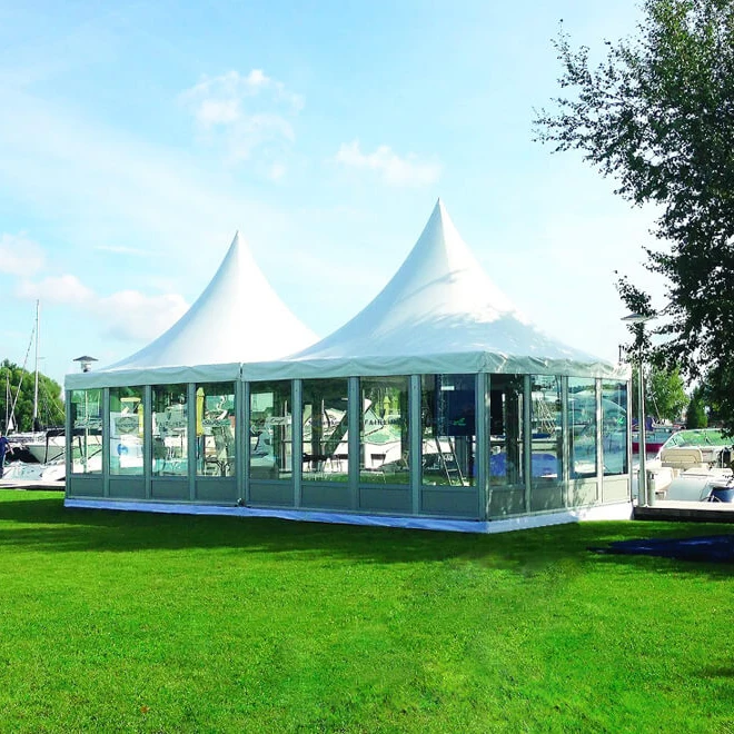 Accept Customized White PVC Gazebos Luxury Outdoor Event Exhibition Marquee Pagoda Party Wedding Festival Tent