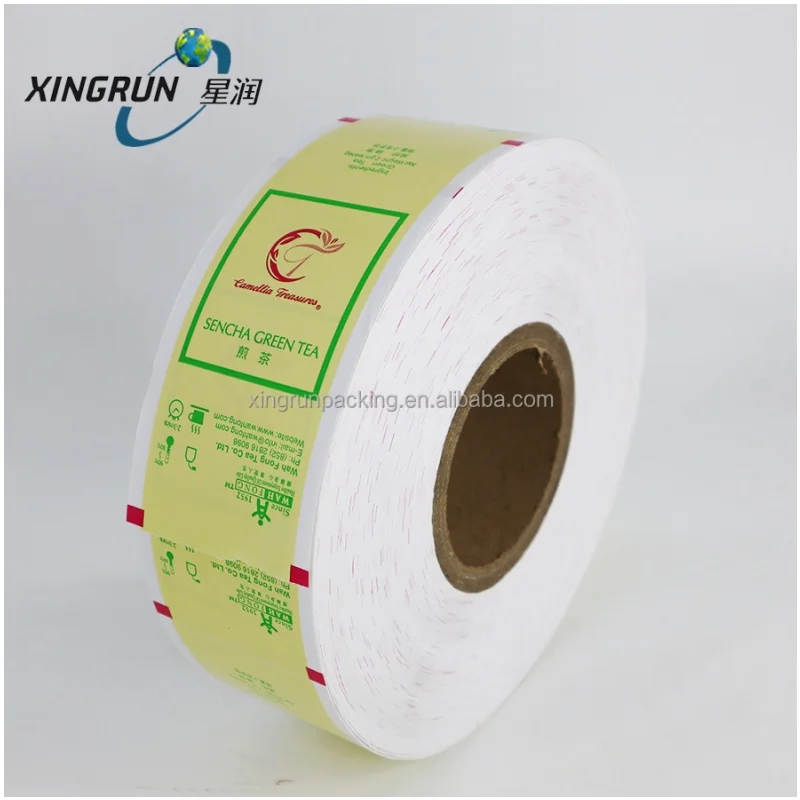 Custom Label Tag Pla Tea Filter Roll Food Grade Triangle Pla Mesh Non-woven Tea Bag Label Rolling Paper Corn Fiber