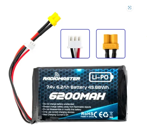 RadioMaster - 6200mah 2S Lipo Transmitter Battery For TX16s and Boxer