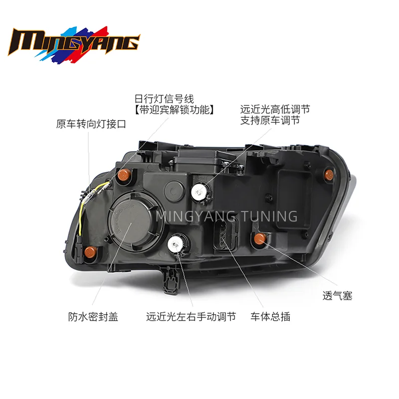 2010-2017 Q5 head lamp 4len crystal Front Lamp head light car accessories for Audi Q5 led headlights