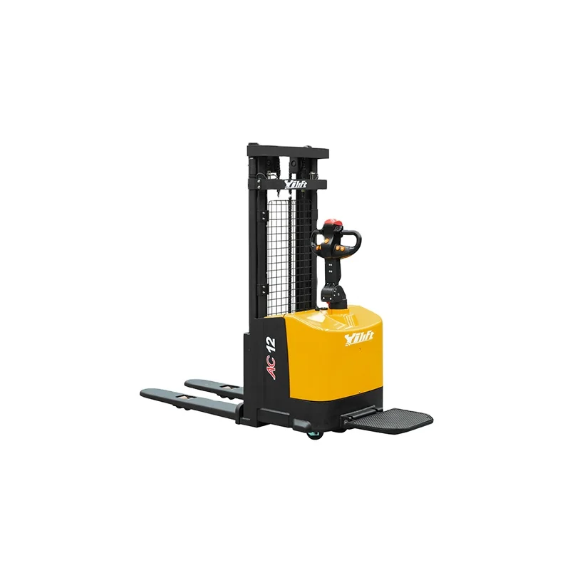 High Grade EPS System 4m Lifting Battery Full Electric Pallet Stacker