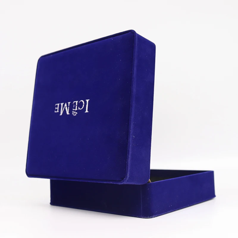 Jewelry Box Velvet Jewelry Storage Box Rigid Boxes Coated Paper for Ring Earring Necklace Gift Packaging Disposable