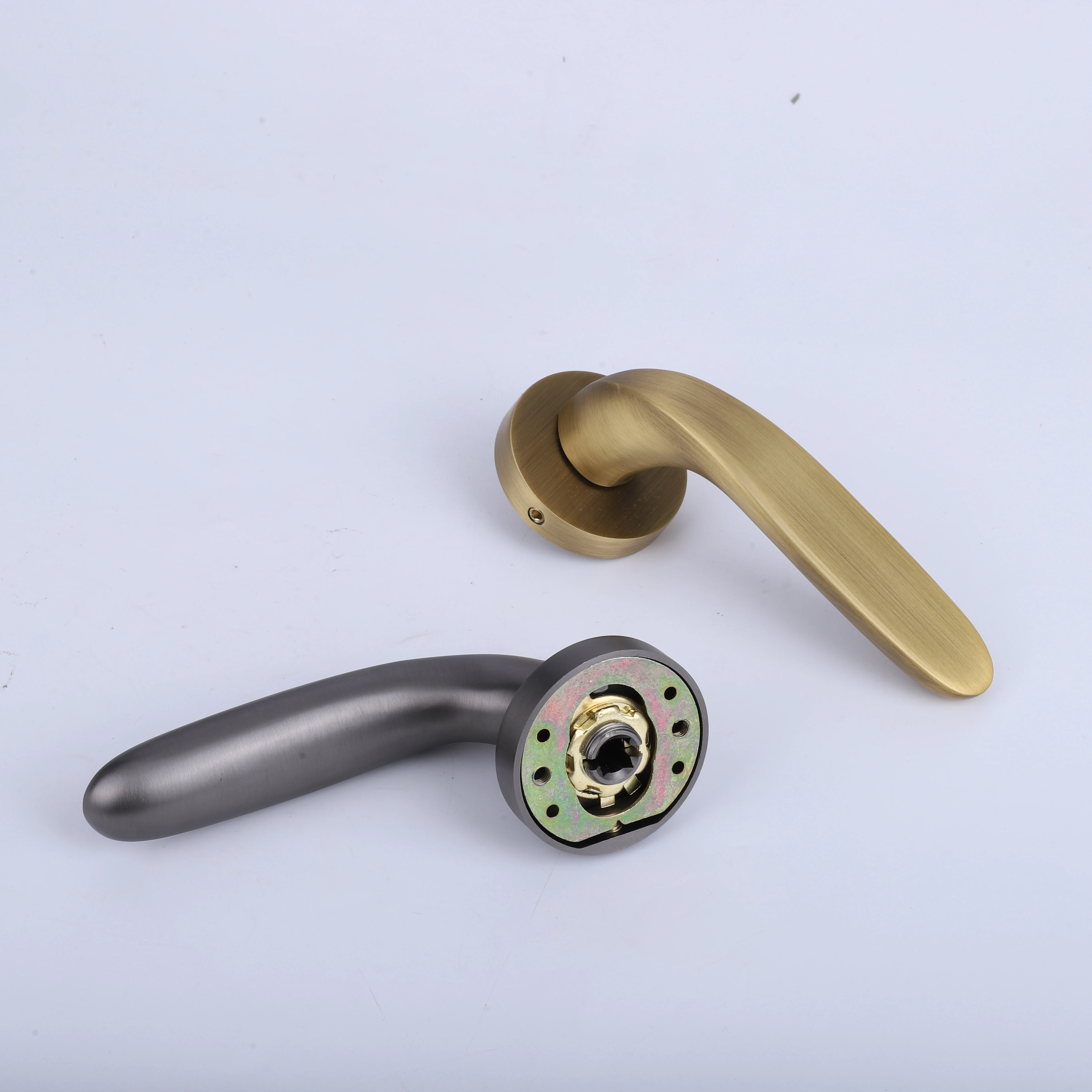 Современный портативный медный замок для спальни, проходной дверной матовый замок, дверные ручки