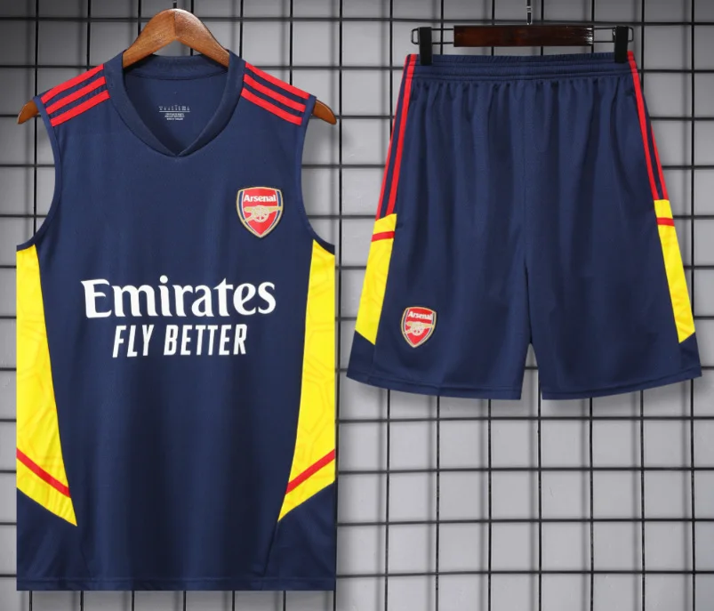 Summer EMBROIDERED LOGO SOCCER TEAM VEST SET T-shirt sports vest set club training vest