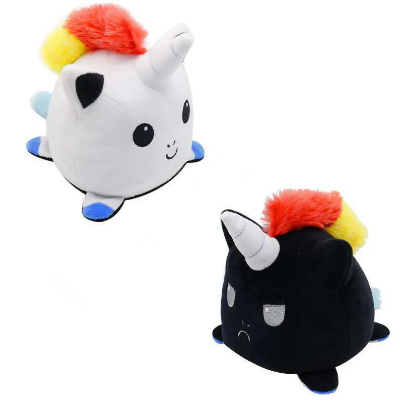 Chinese factory custom Flip Plush Toys unicorn Reversable Octopus Plush Reversable Animals Baby toy