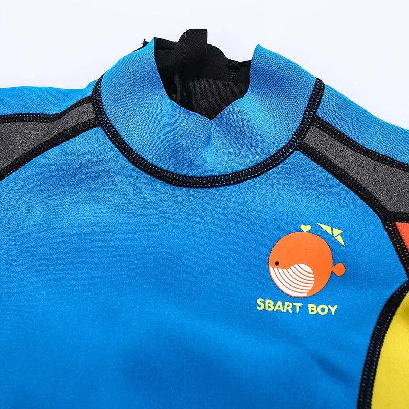 Sbart Children 2MM Wet Suit Full Body Back Zipper Diving Suit Neoprene Swimming Diving Surfing Wetsuit for Kids