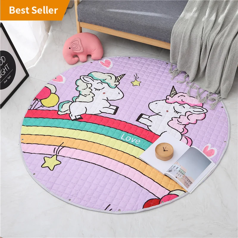 
Waterproof Carpet Soft Crawl Rug Picnic Mat For Outing,Kid Crawling Quilted Play Mat Storage Bag Play Pouch Portable Toy Mat 