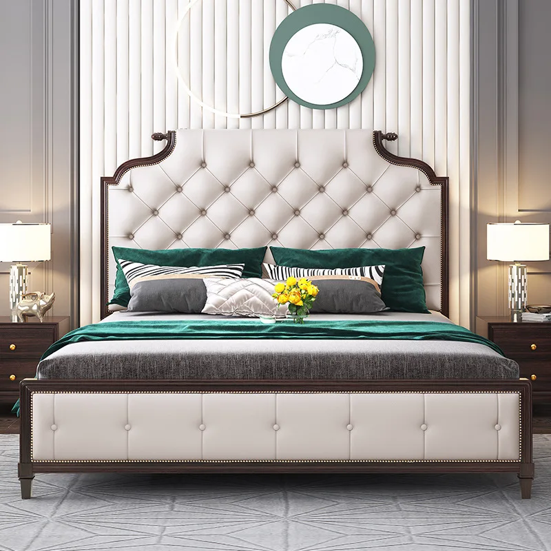 Europe Home apartment Bedroom Furniture  Modern Style 1.5m&1.8m Master Bedroom Double Bed set