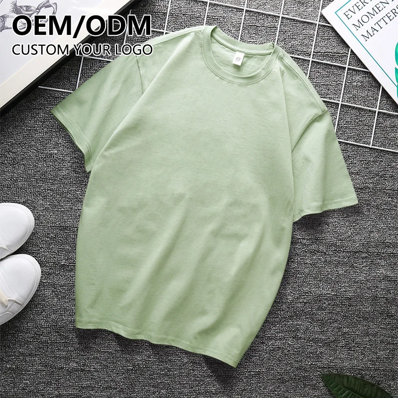 2022 wholesale new design fashion quality cotton loose fit drop shoulder  printing brand blank oversized men embroider t shirt