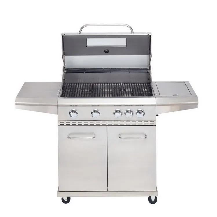 high quality custom gas grill 5  burner machine stainless steel barbeque outdoor gas grill stove bbq grill