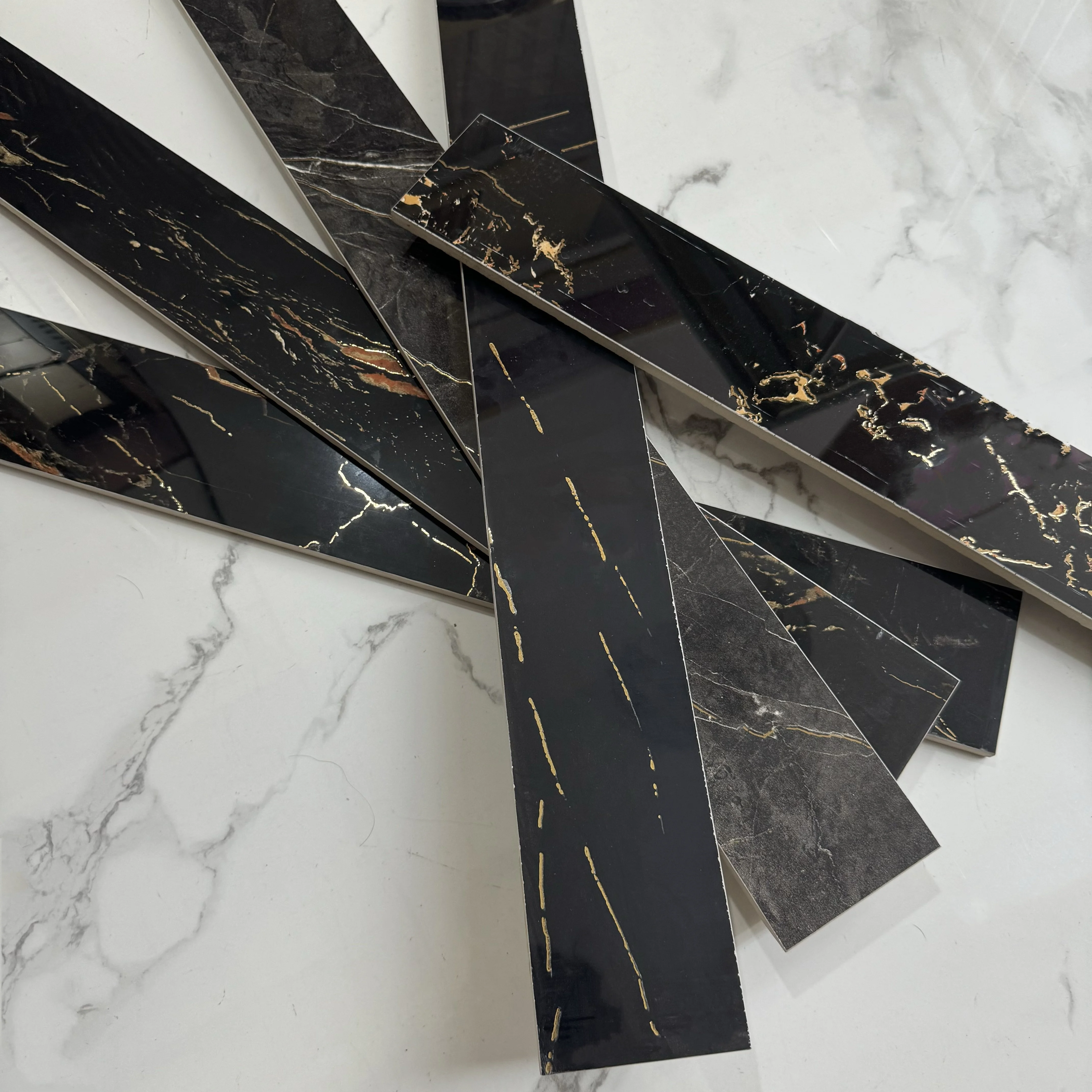 80*11 golden line skirting porcelain tile straight line accessory borders  for building material