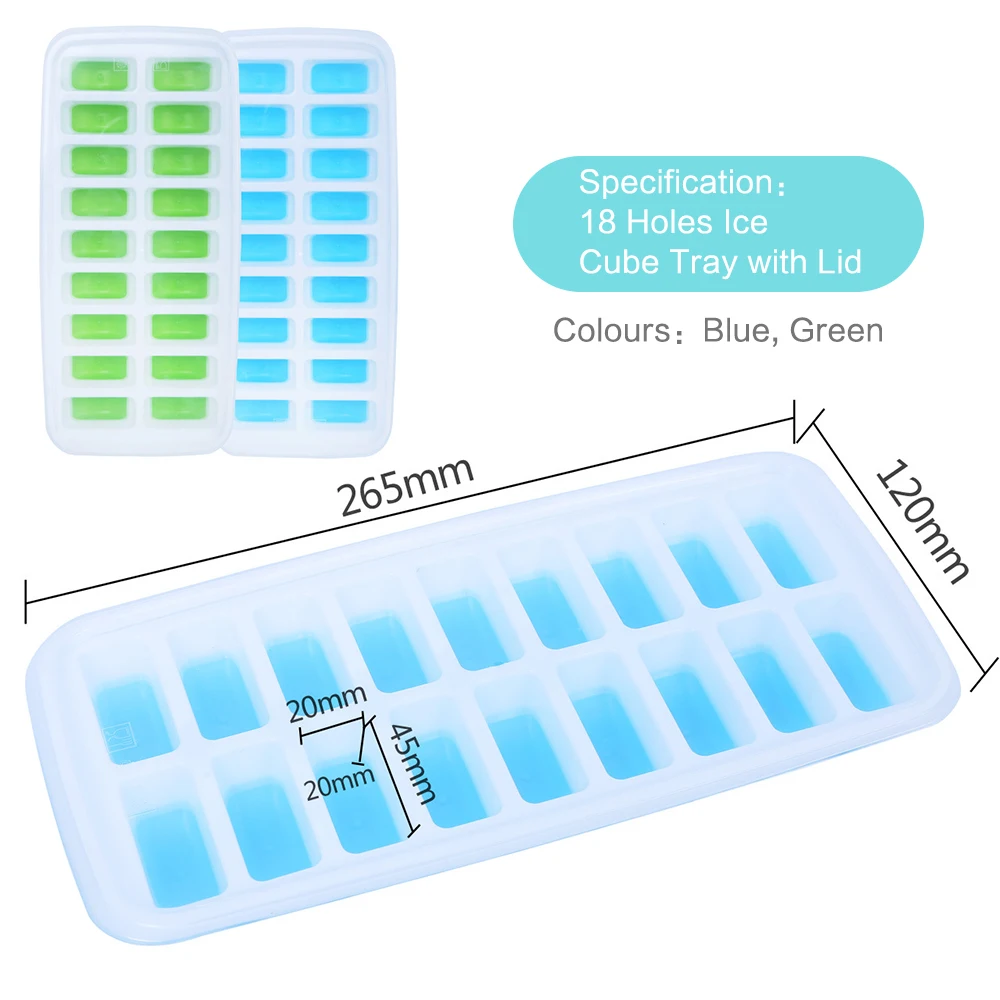 Easy Release Ice Cube Maker Moulds, Ice Cube Tray for Whiskey, Baby Food Freezer