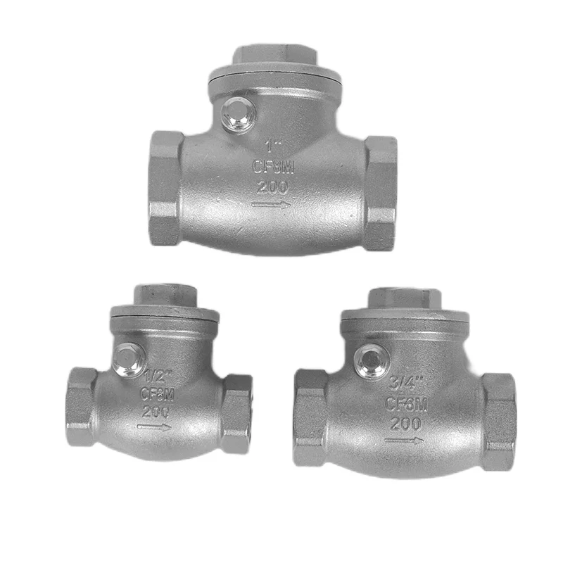 Horizontal Check Valve Female Threaded Check Valve Stainless Steel Swing Backflow Prevention Check Valve