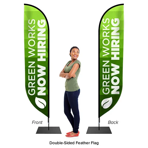 Marketing Promotional waterproof Feather Flying Flags outdoor Custom Advertising Beach Flags kit