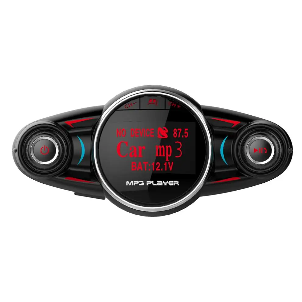 Автомобильный беспроводной MP3-плеер BT08 FM-трансмиттер AUX аудио приемник TF USB флеш-музыкальный плеер комплект зарядного устройства с двумя