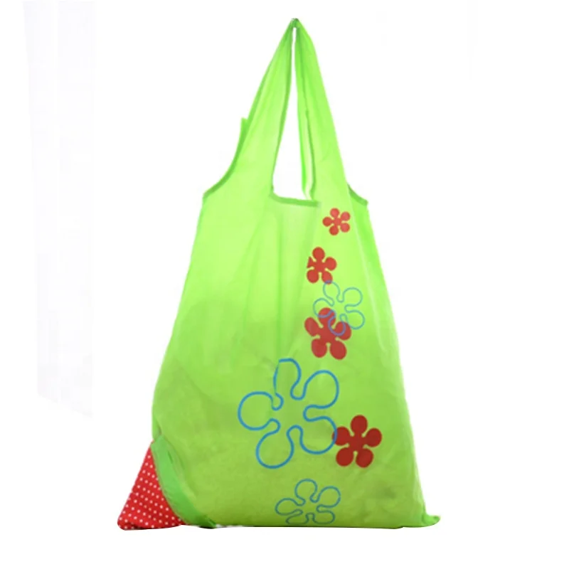 Strawberry bag Oxford Cloth folding logo portable fruit reusable non-woven custom shopping bag