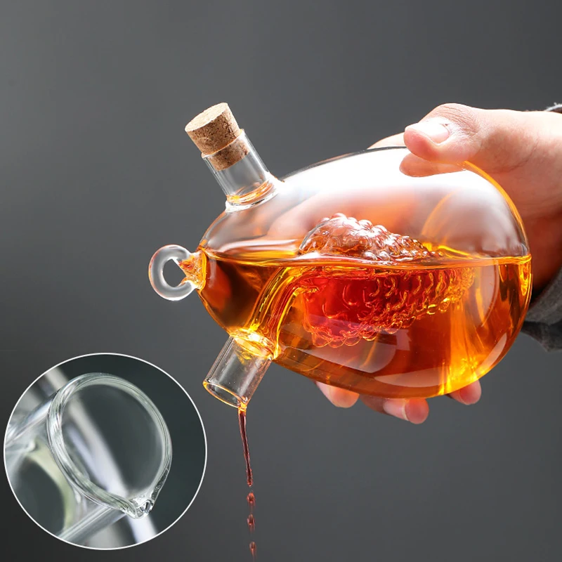 2 in 1 Glass Olive Oil and Vinegar Dispenser Cruets Bottles