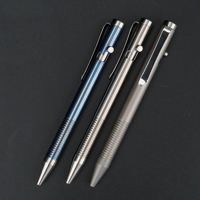 Multifunctional Gun Bolt Titanium Alloy Tactical Pen Portable Self-Defense Outdoor Edc Ballpoint Pens Custom Logo